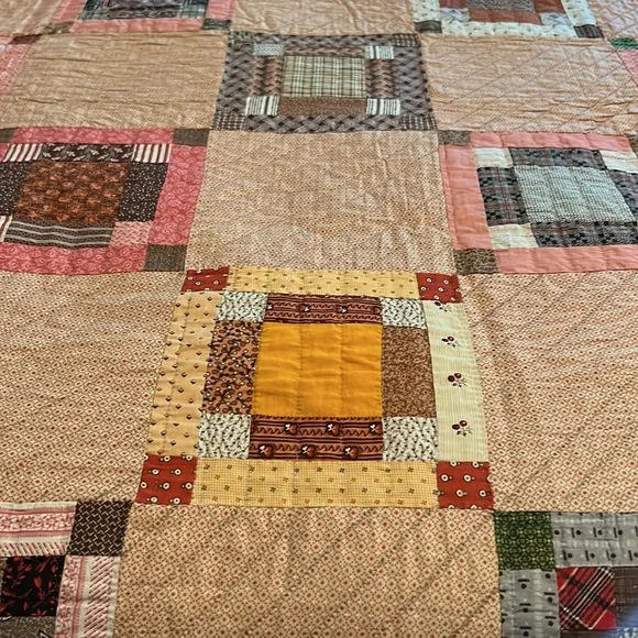 Vintage circa 1890’s signed Quilt “Nine Patch Variation” - Picture 2 of 16
